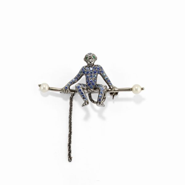 Spilla con scimmia  - Asta Gioielli - Associazione Nazionale - Case d'Asta italiane