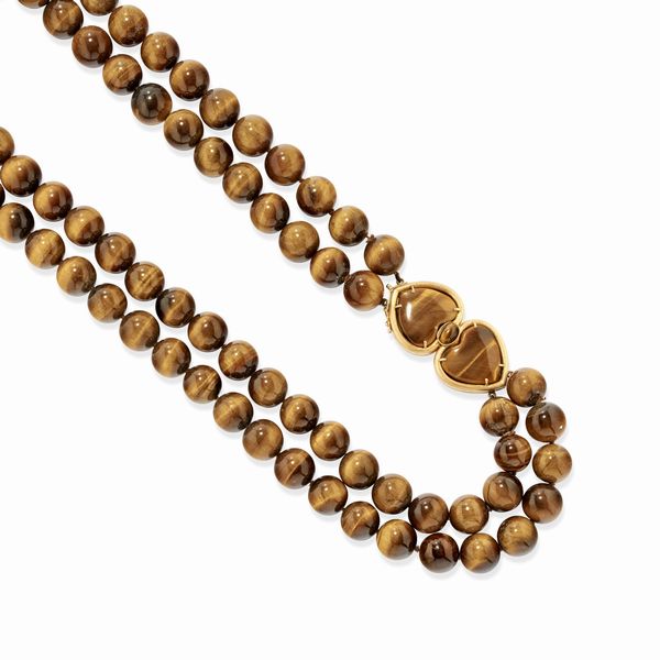 Collana con occhio di tigre  - Asta Gioielli - Associazione Nazionale - Case d'Asta italiane
