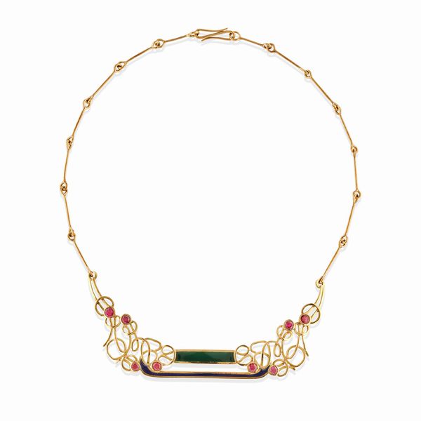 Pao Ying Wang : Collana con smalto  - Asta Gioielli - Associazione Nazionale - Case d'Asta italiane