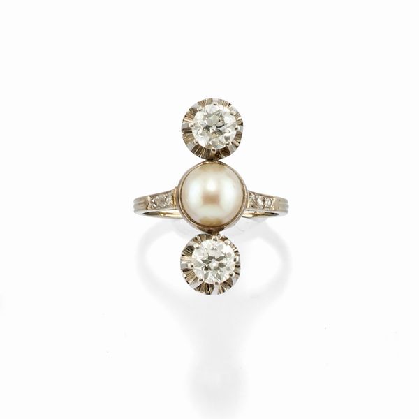 Anello con diamanti  - Asta Gioielli - Associazione Nazionale - Case d'Asta italiane