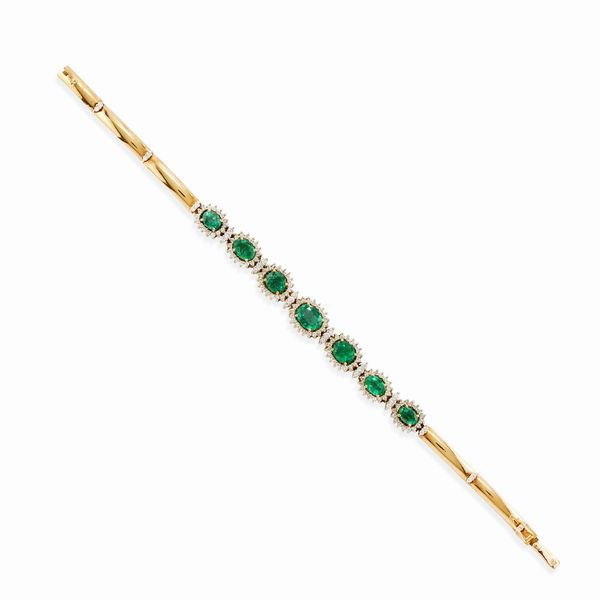 Bracciale con smeraldi  - Asta Gioielli - Associazione Nazionale - Case d'Asta italiane