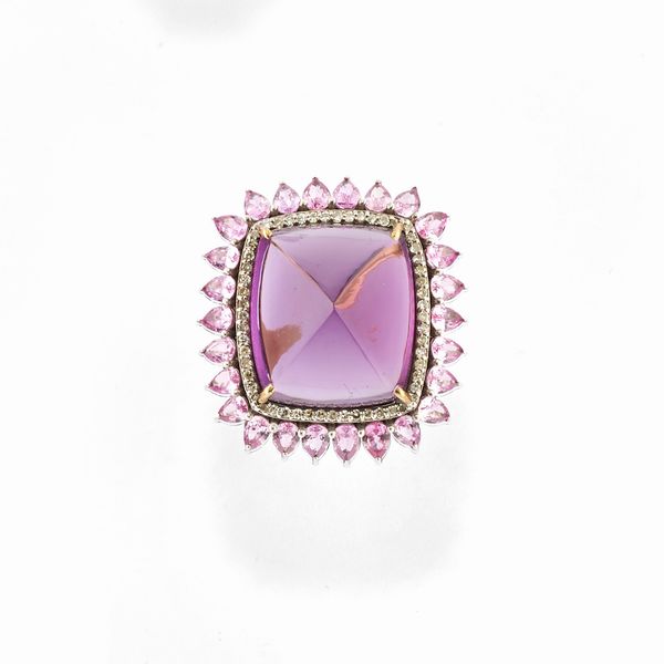 Anello con ametista  - Asta Gioielli - Associazione Nazionale - Case d'Asta italiane