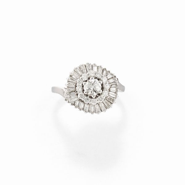 Anello con diamanti  - Asta Gioielli - Associazione Nazionale - Case d'Asta italiane