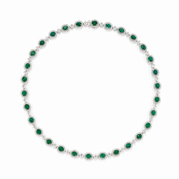Collana con smeraldi  - Asta Gioielli - Associazione Nazionale - Case d'Asta italiane