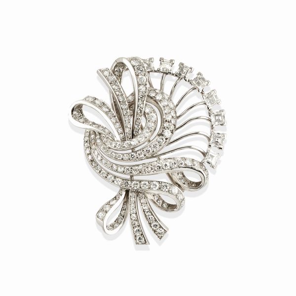 Spilla con diamanti  - Asta Gioielli - Associazione Nazionale - Case d'Asta italiane