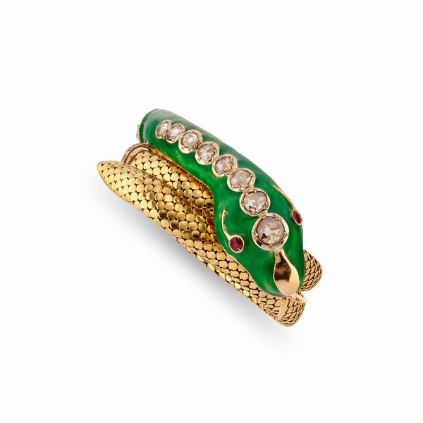 Bracciale con smalto  - Asta Gioielli - Associazione Nazionale - Case d'Asta italiane