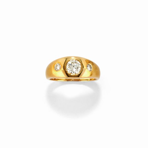 Anello con diamanti  - Asta Gioielli - Associazione Nazionale - Case d'Asta italiane