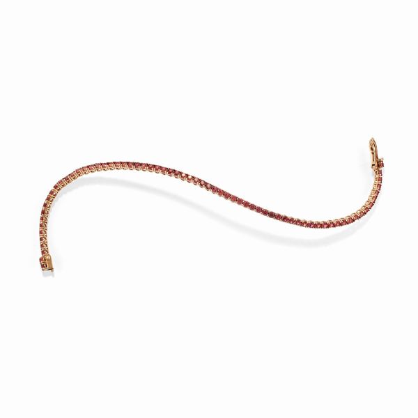 Bracciale tennis con pietre di colore  - Asta Gioielli - Associazione Nazionale - Case d'Asta italiane