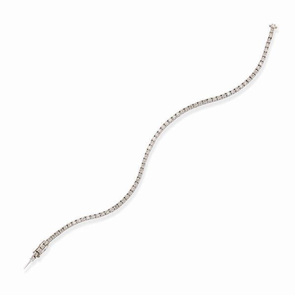 Bracciale tennis con diamanti  - Asta Gioielli - Associazione Nazionale - Case d'Asta italiane