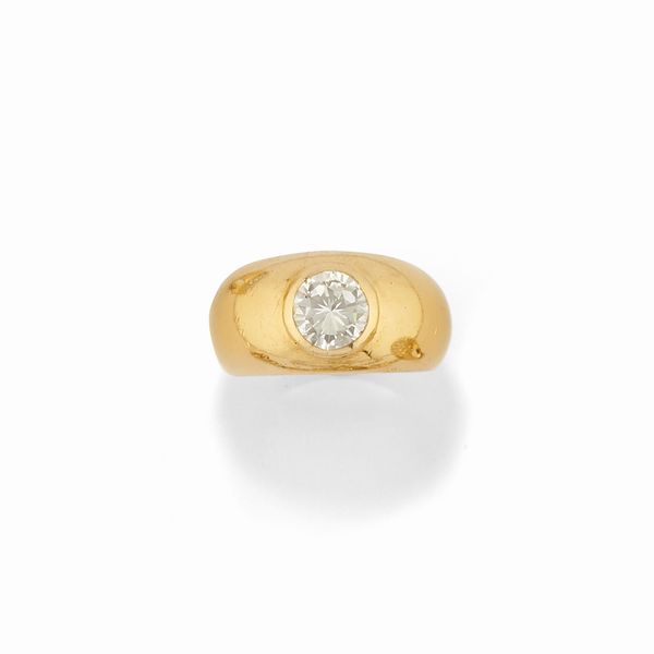 Anello con diamante  - Asta Gioielli - Associazione Nazionale - Case d'Asta italiane