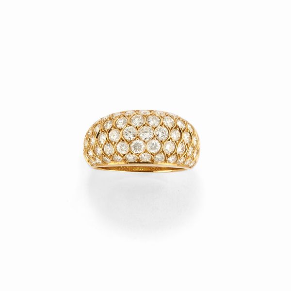 Anello con diamanti  - Asta Gioielli - Associazione Nazionale - Case d'Asta italiane