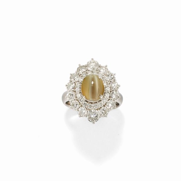 Anello con crisoberillo  - Asta Gioielli - Associazione Nazionale - Case d'Asta italiane