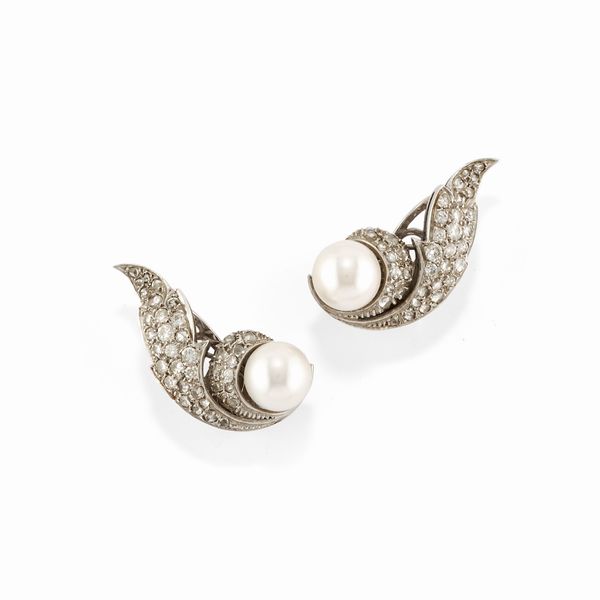 Orecchini con perle  - Asta Gioielli - Associazione Nazionale - Case d'Asta italiane
