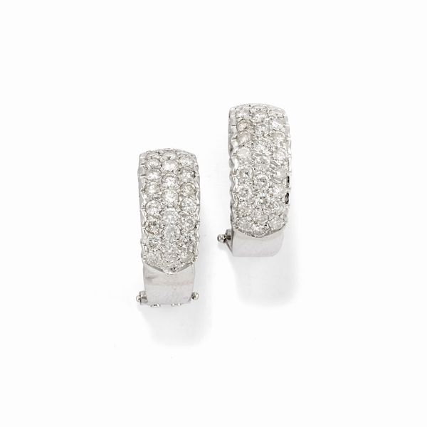 Orecchini con diamanti  - Asta Gioielli - Associazione Nazionale - Case d'Asta italiane