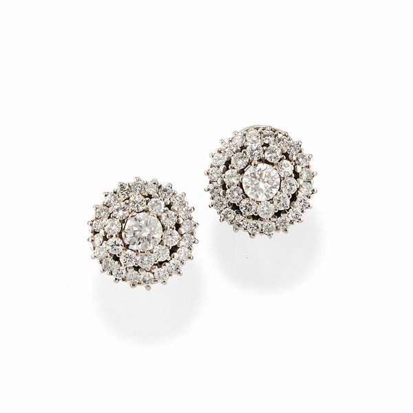 Orecchini con diamanti  - Asta Gioielli - Associazione Nazionale - Case d'Asta italiane