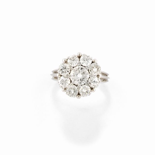 Anello con diamanti  - Asta Gioielli - Associazione Nazionale - Case d'Asta italiane