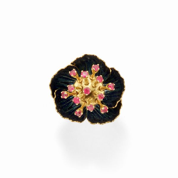 Anello a fiore  - Asta Gioielli - Associazione Nazionale - Case d'Asta italiane