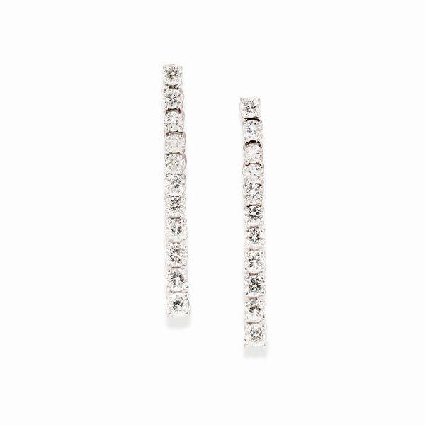 Orecchini con diamanti  - Asta Gioielli - Associazione Nazionale - Case d'Asta italiane