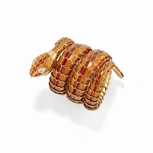 bulgari : Bracciale orologio serpente  - Asta Gioielli - Associazione Nazionale - Case d'Asta italiane