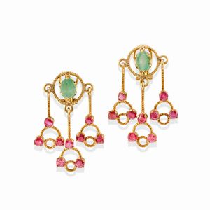 Pao Ying Wang - Orecchini con pietre di colore