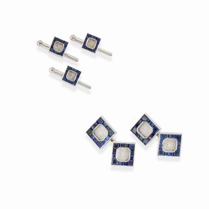 CARTIER - Set da sparato con zaffiri