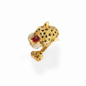 FRASCAROLO - Anello con leopardo