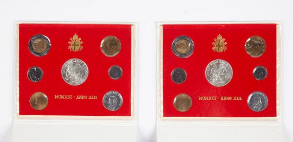Lotto 2 serie complete 1991 Giovanni Paolo II Citt� del Vaticano  - Asta Numismatica: Monete, Medaglie e Carta Moneta - Associazione Nazionale - Case d'Asta italiane