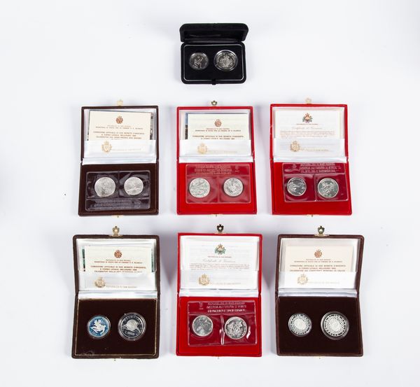 Lotto di 7 dittici 500 Lire e 1.000 Lire 1988, 1989, 1990, 1991, 1992, 1993 e 1994 San Marino  - Asta Numismatica: Monete, Medaglie e Carta Moneta - Associazione Nazionale - Case d'Asta italiane