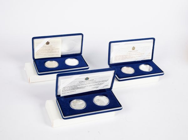 Lotto 3 dittici 5.000 Lire e 10.000 Lire 1995, 1996 e 2000 San Marino  - Asta Numismatica: Monete, Medaglie e Carta Moneta - Associazione Nazionale - Case d'Asta italiane