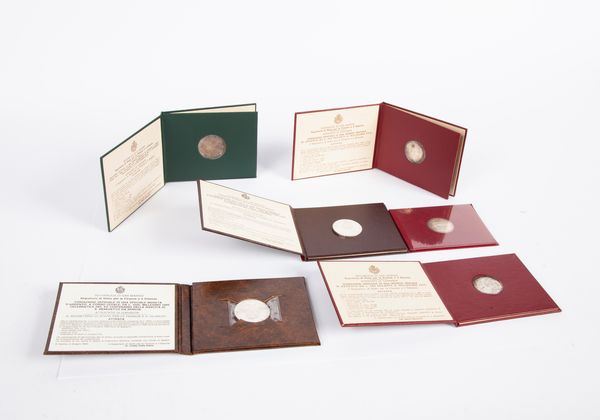 Lotto 6 monete: 2 monete 500 Lire 1976 e 3 monete 1.000 Lire 1977, 1979 e 1980 San Marino; 500 Lire Sede Vacante 1958 Citt� del Vaticano  - Asta Numismatica: Monete, Medaglie e Carta Moneta - Associazione Nazionale - Case d'Asta italiane