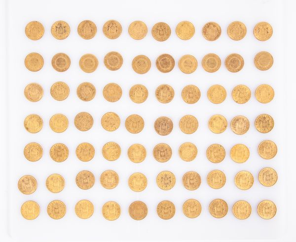 Lotto 70 monete da 20 Franchi Francia  - Asta Numismatica: Monete, Medaglie e Carta Moneta - Associazione Nazionale - Case d'Asta italiane