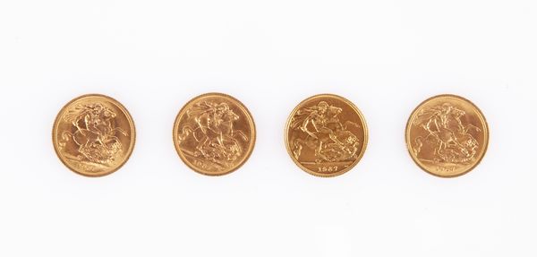 Lotto 4 sterline Elisabetta II 1966-1967  - Asta Numismatica: Monete, Medaglie e Carta Moneta - Associazione Nazionale - Case d'Asta italiane