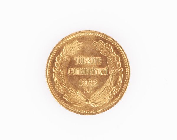 100 Piastre Kemal Atatrk 1923 /35 Turchia  - Asta Numismatica: Monete, Medaglie e Carta Moneta - Associazione Nazionale - Case d'Asta italiane