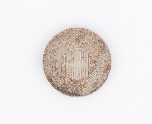 5 Lire Umberto I 1879 Regno d'Italia  - Asta Numismatica: Monete, Medaglie e Carta Moneta - Associazione Nazionale - Case d'Asta italiane