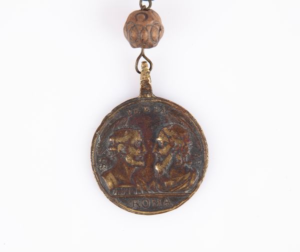 Medaglia in bronzo Roma XVIII secolo, con i busti di SS. Pietro e Paolo, la Vergine e Ges  - Asta Numismatica: Monete, Medaglie e Carta Moneta - Associazione Nazionale - Case d'Asta italiane