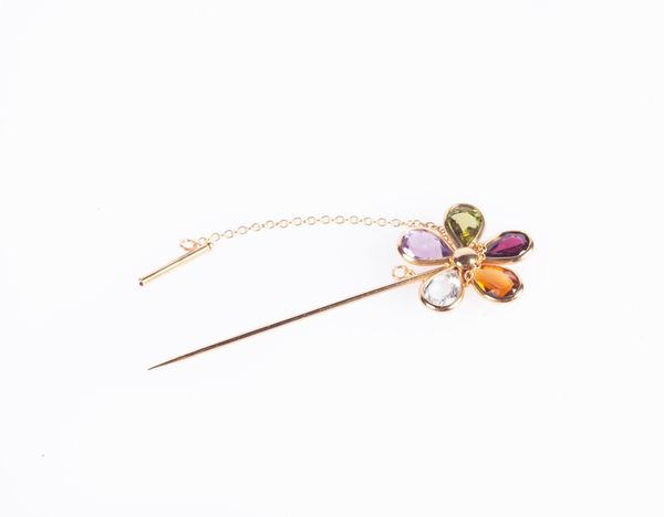 Spilla in oro e tormaline  - Asta Fine Jewels and Watches - Associazione Nazionale - Case d'Asta italiane