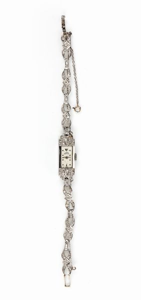 Orologio polso donna anni '30 in oro e diamanti  - Asta Fine Jewels and Watches - Associazione Nazionale - Case d'Asta italiane