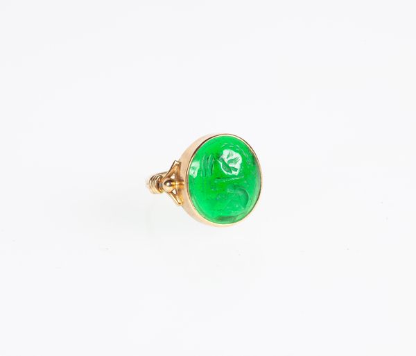 Anello in oro e pasta vitrea antica incisa  - Asta Fine Jewels and Watches - Associazione Nazionale - Case d'Asta italiane