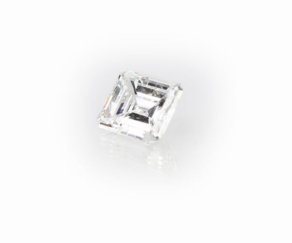 Diamante in taglio smeraldo ct. 1,92 G VS2.  - Asta Fine Jewels and Watches - Associazione Nazionale - Case d'Asta italiane