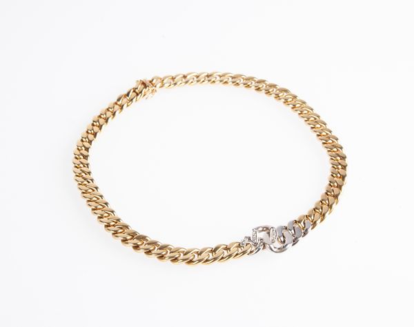 Collana maglia groumette in oro e brillanti  - Asta Fine Jewels and Watches - Associazione Nazionale - Case d'Asta italiane