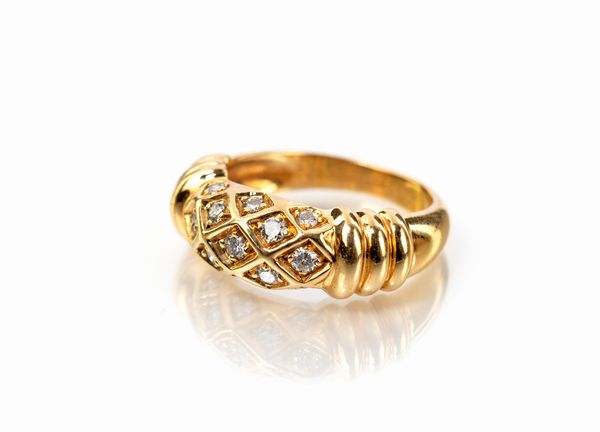 Cartier - anello in oro e brillanti  - Asta Fine Jewels and Watches - Associazione Nazionale - Case d'Asta italiane