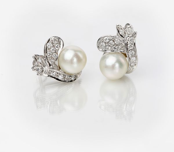 Orecchini in oro, perle e brillanti  - Asta Fine Jewels and Watches - Associazione Nazionale - Case d'Asta italiane