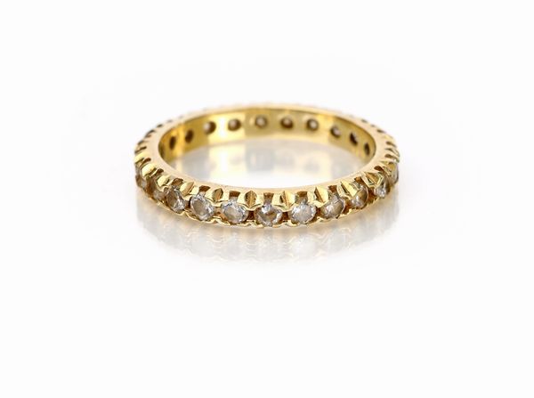 Anello a riviera eternelle in oro e brillanti  - Asta Fine Jewels and Watches - Associazione Nazionale - Case d'Asta italiane