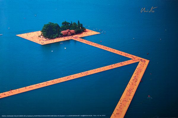 Christo : Floating Piers  - Asta Dipinti, Disegni, Sculture e Grafica - Associazione Nazionale - Case d'Asta italiane