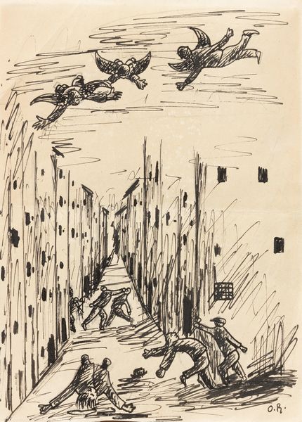 OTTONE ROSAI : Dopo l'America, anche la Francia pensa a istituire il poliziotto volante  - Asta Dipinti, Disegni, Sculture e Grafica - Associazione Nazionale - Case d'Asta italiane