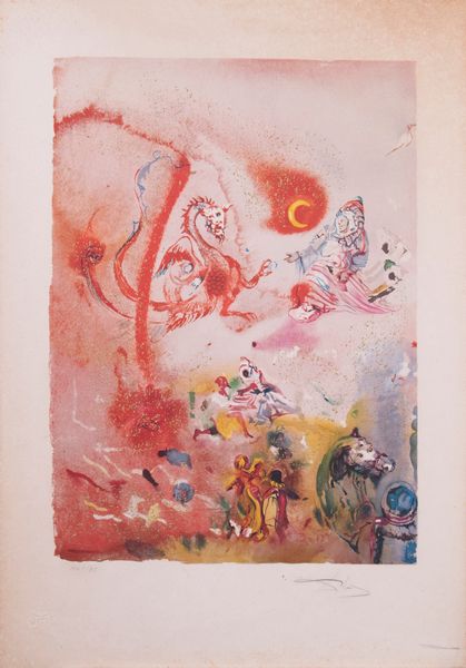 Salvador Dalí : Notti arabe  - Asta Dipinti, Disegni, Sculture e Grafica - Associazione Nazionale - Case d'Asta italiane