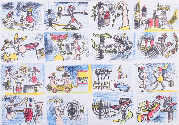 ROBERTO SEBASTIAN MATTA : Senza titolo  - Asta Dipinti, Disegni, Sculture e Grafica - Associazione Nazionale - Case d'Asta italiane