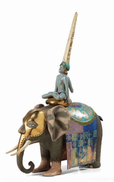 Luigi Ontani : Senza titolo  - Asta Dipinti, Disegni, Sculture e Grafica - Associazione Nazionale - Case d'Asta italiane