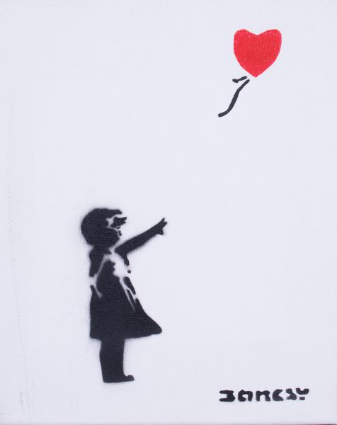 Banksy : Girl with Balloon  - Asta Dipinti, Disegni, Sculture e Grafica - Associazione Nazionale - Case d'Asta italiane