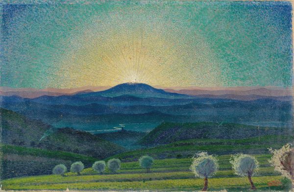 Gerardo Dottori : Paesaggio umbro  - Asta Dipinti, Disegni, Sculture e Grafica - Associazione Nazionale - Case d'Asta italiane